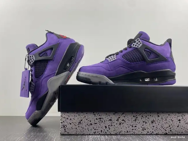 Cheap Jordan Purple Air x Scott 4 Suede Travis 0322